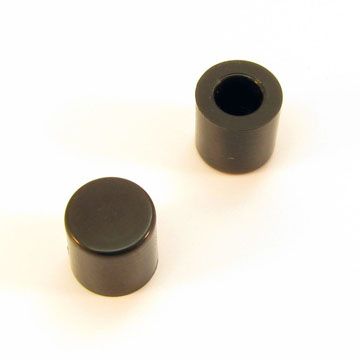 Cap voor 6x6 micro drukknop schakelaar rond Zwart